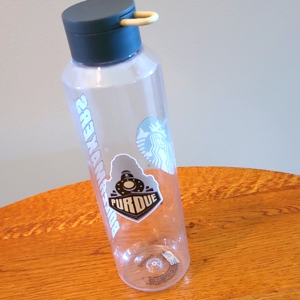 Starbucks Clear Bottle with Purdue Design
